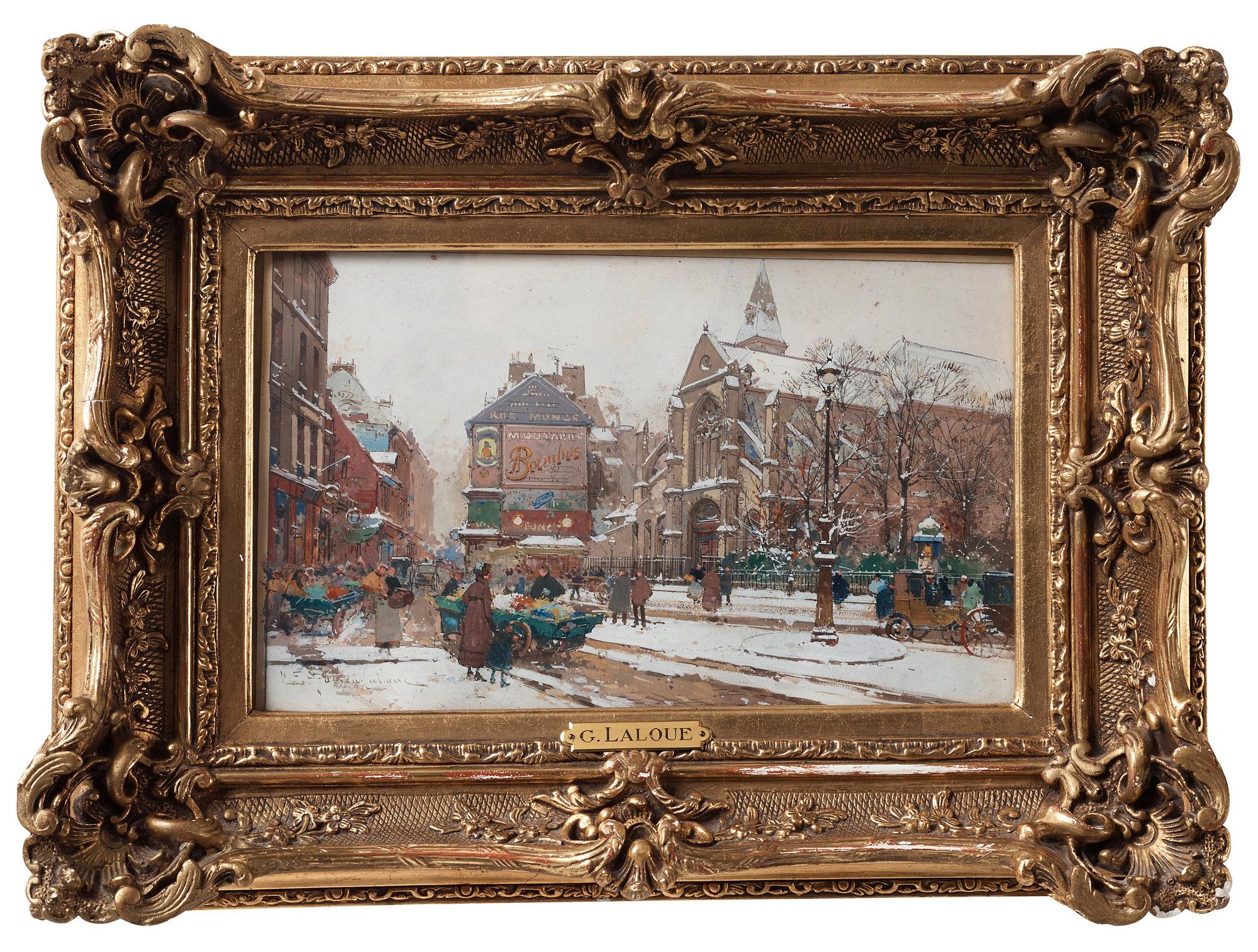 Eugène Galien-Laloue, "L'Eglise Saint-Médard rue Mouffetard".