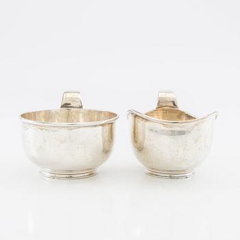 Service parts, 4 pcs, silver by Svend Weihrauch for Frantz Hingelberg, Aarhus, 1940-42.