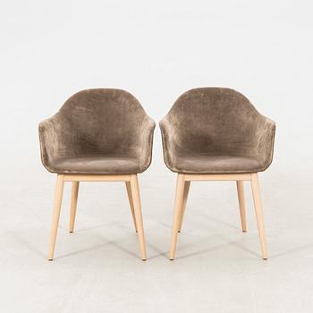 Norm Architects "Harbour Dining Chair" armchairs, a pair, and chairs, a pair, for Audo Copenhagen, contemporary.