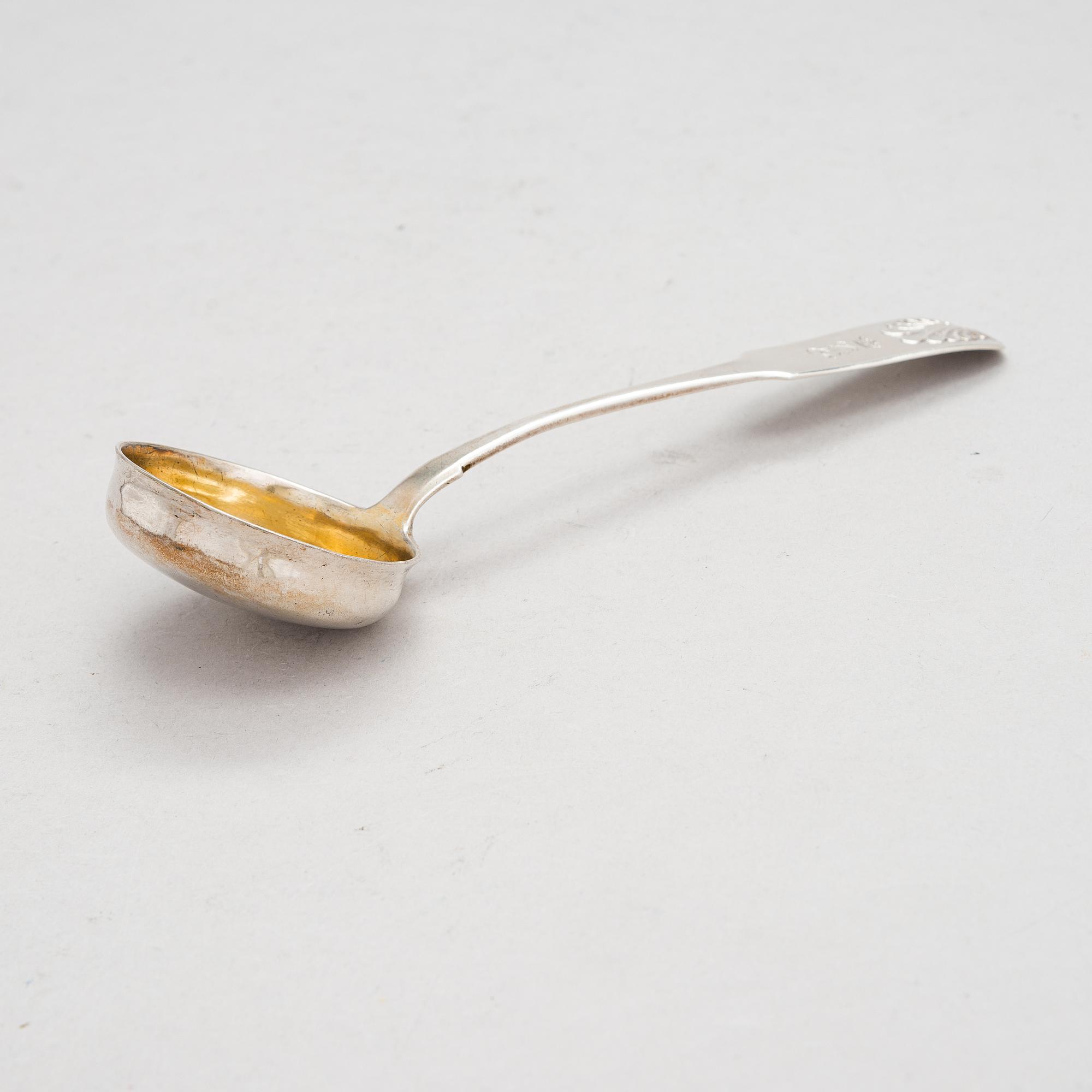 Eduard August Bauer, a parcel-glt sauce ladle, Reval 1853.