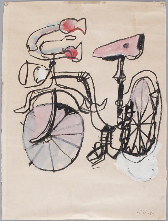 Madeleine Pyk, blandteknik, sign.