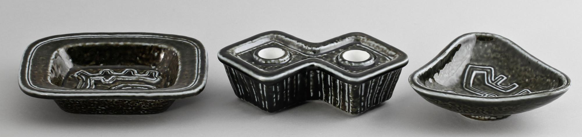 PARTI KERAMIK, stengods. bl.a. 'Farina', Gunnar Nylund, Rörstrand.