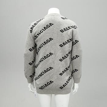 Balenciaga, a knitted wool and camel hair mix cardigan, size M.