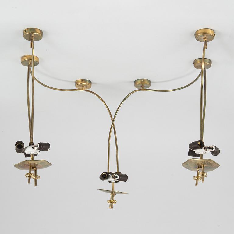 Paavo Tynell, Chandelier, for Taito. Made to order 1950.