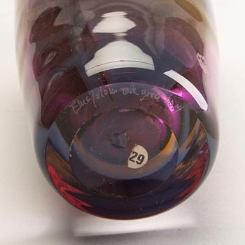 Elna Melusine Jolom, a signed and dated graal glass vase 2014.