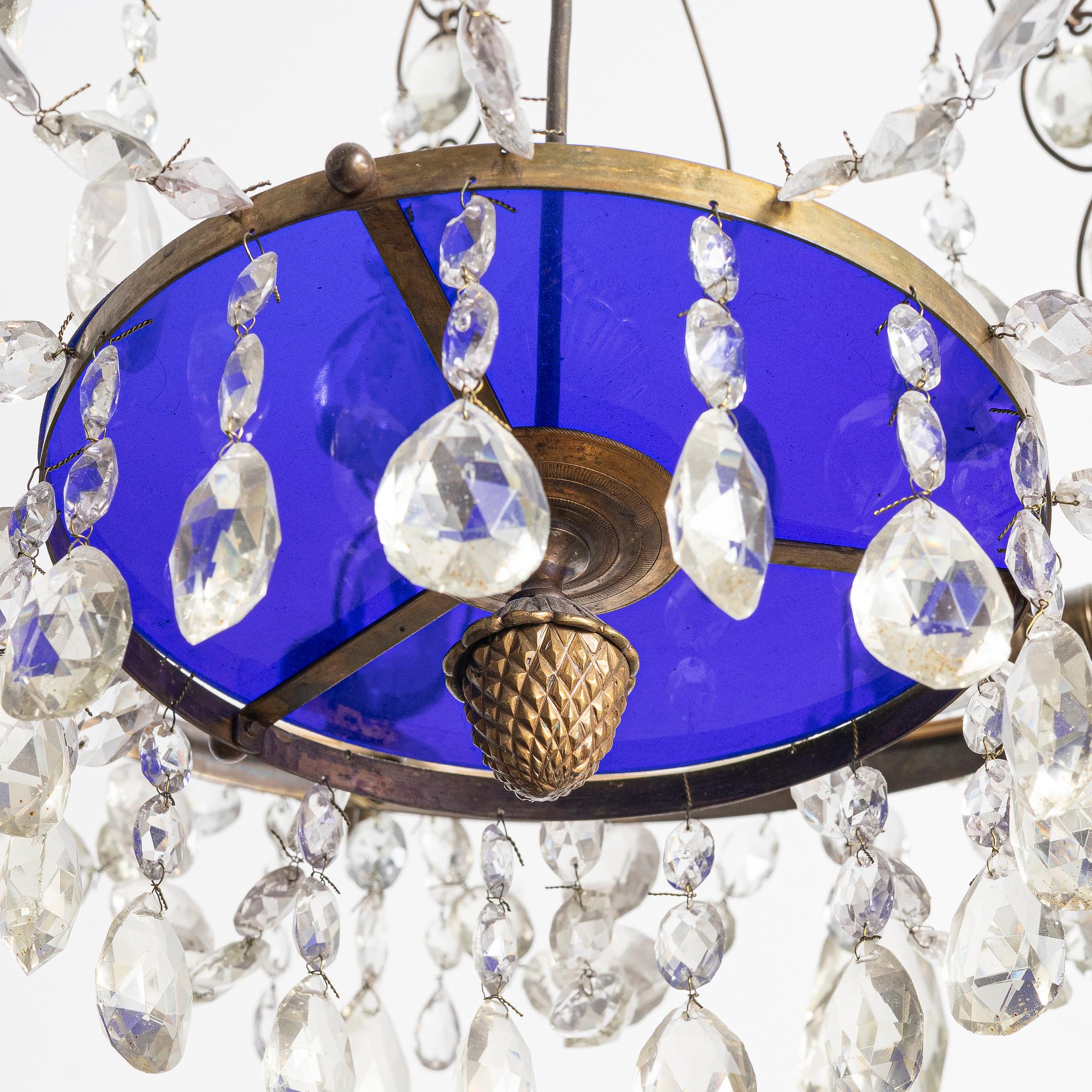 A Gustavian style chandelier, early 20th Century.