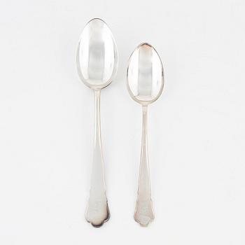 Skedar, 24 st, silver, "Chippendale", GAB, Stockholm, 1950-61.