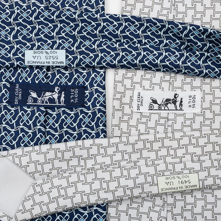 HERMÈS, two silk ties.