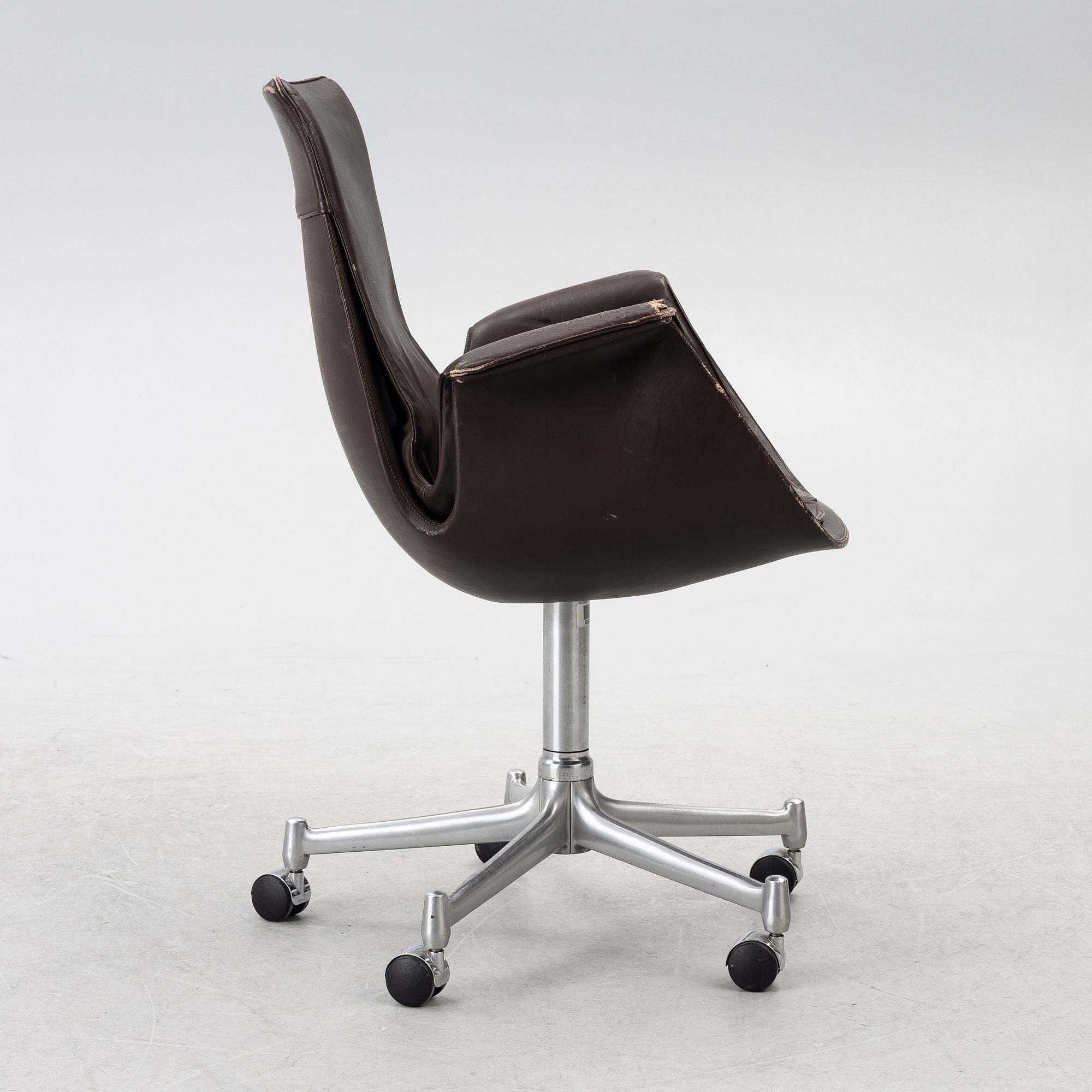 Preben Fabricius & Jørgen Kastholm, Desk chair, "Tulip", for Alfred Kill, Germany 1960s/70s.