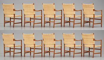 Hans J. Wegner, 10 karmstolar, Snickarmästare Johannes Hansen, Danmark 1940-50-tal.