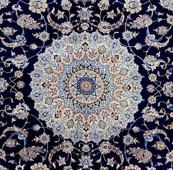 A CARPET, Nain, part silk , so called 9 LAA, ca 430 x 300 cm.