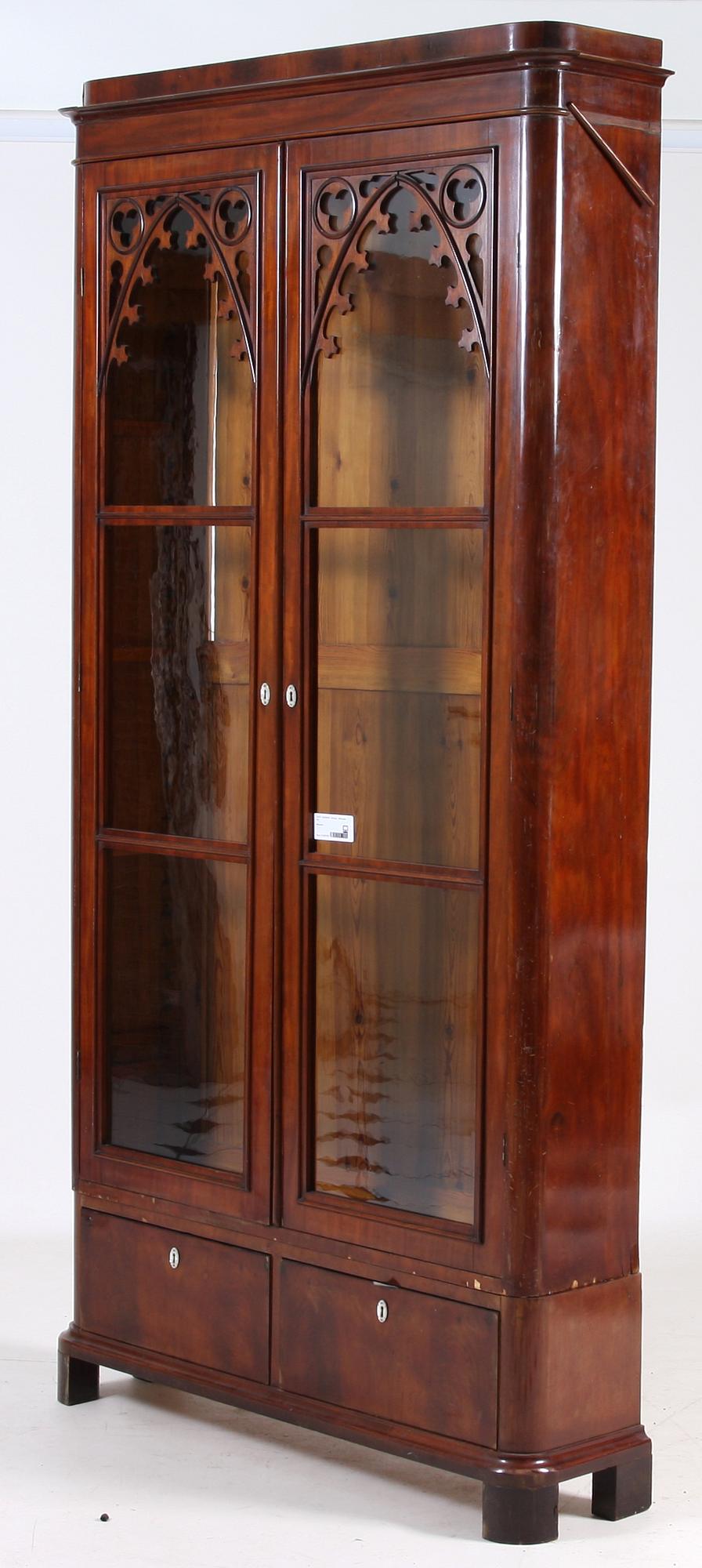BOKSKÅP, mahogny, 1800-talets mitt.