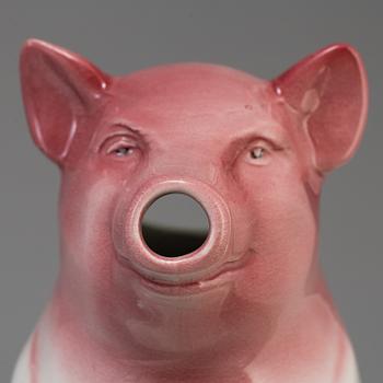 GRISKANNA samt GRISFAT, flintgods, Rörstrand, 1900-talets första del.