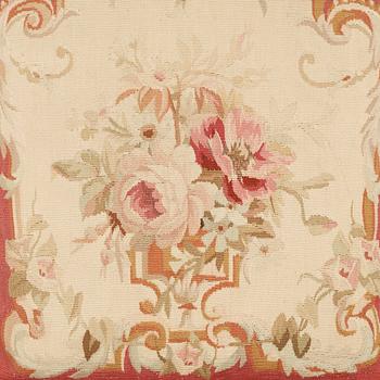 CUSHIONS, 1 pair, Tapestry weave, Around 40 x 38,5 cm each, Aubusson, France, 19th century, a Royal provenance.