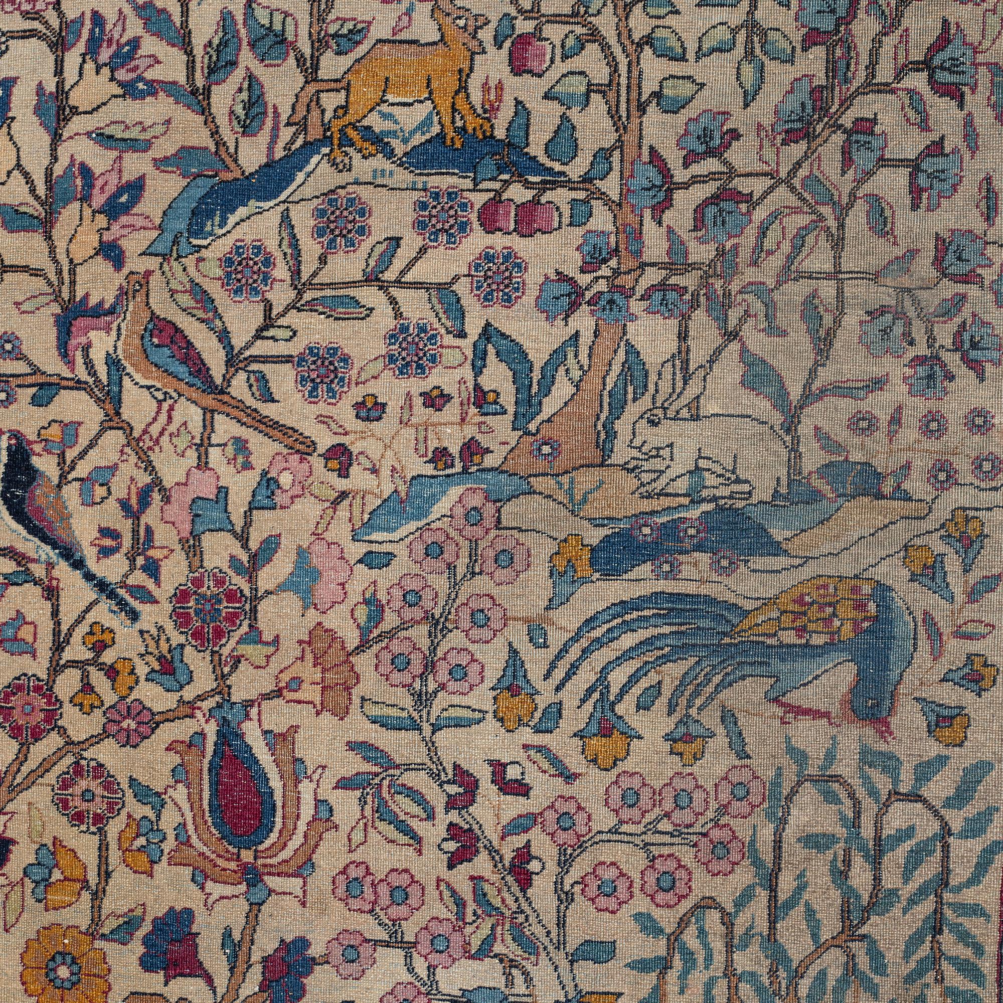 MATTO, semi-antique persian possibly Esfahan/Tehran/Kashan ca 259 x 156 cm.