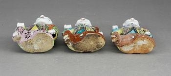 FIGURINER, 3 st, porslin, Kina, 1900-tal.