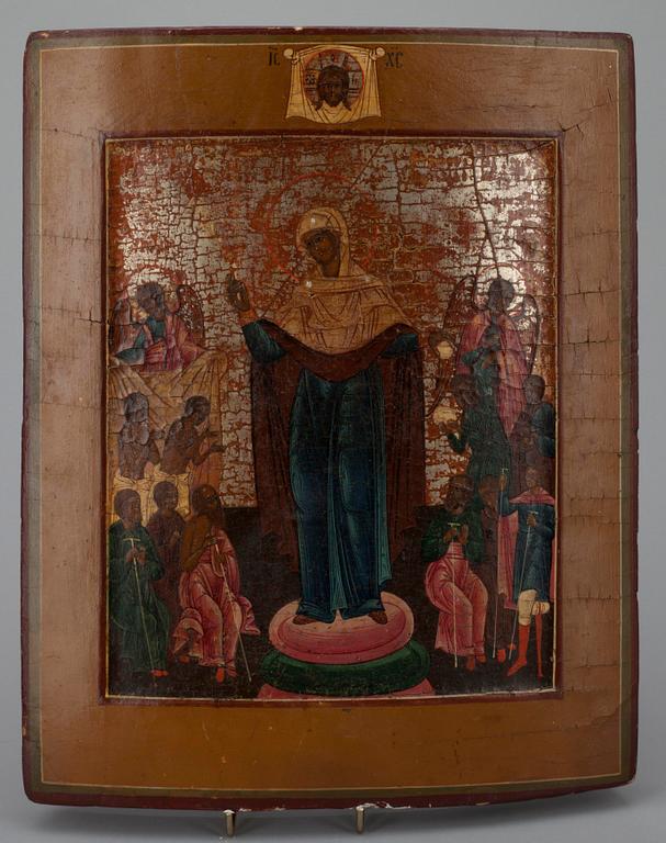 IKON, bemålat trä, Ryssland 1800-tal.
