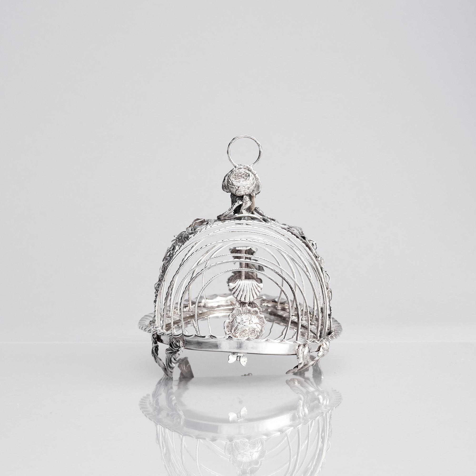 Alexander Munthe, toastrack, silver, Helsingborg 1847.