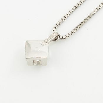 Collier 18K vitguld med rund briljantslipad diamant 0.75 ct.