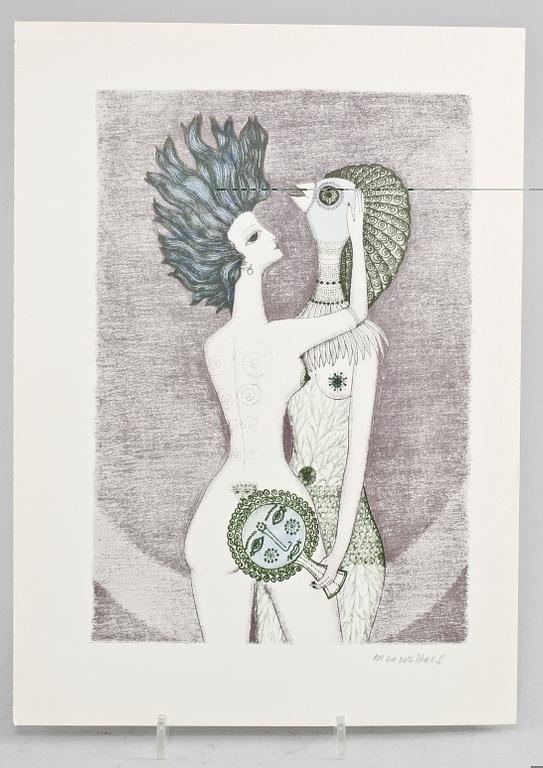 MAX WALTER SVANBERG, 3 st, grafiska blad samt BOK, 1900-talets andra hälft.