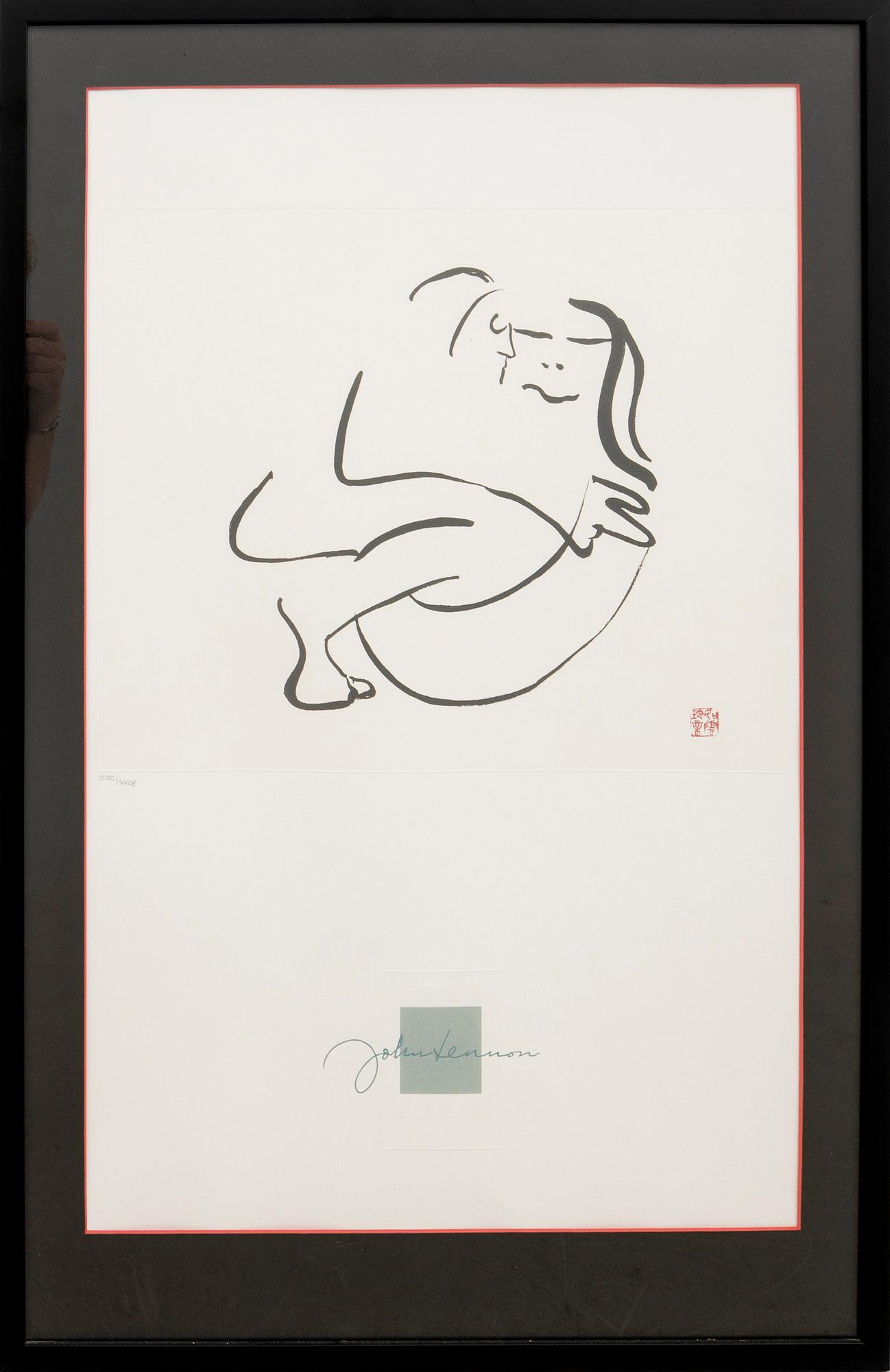 John Lennon, after etchings 4 pcs printed signature numbered 1585/3000E.