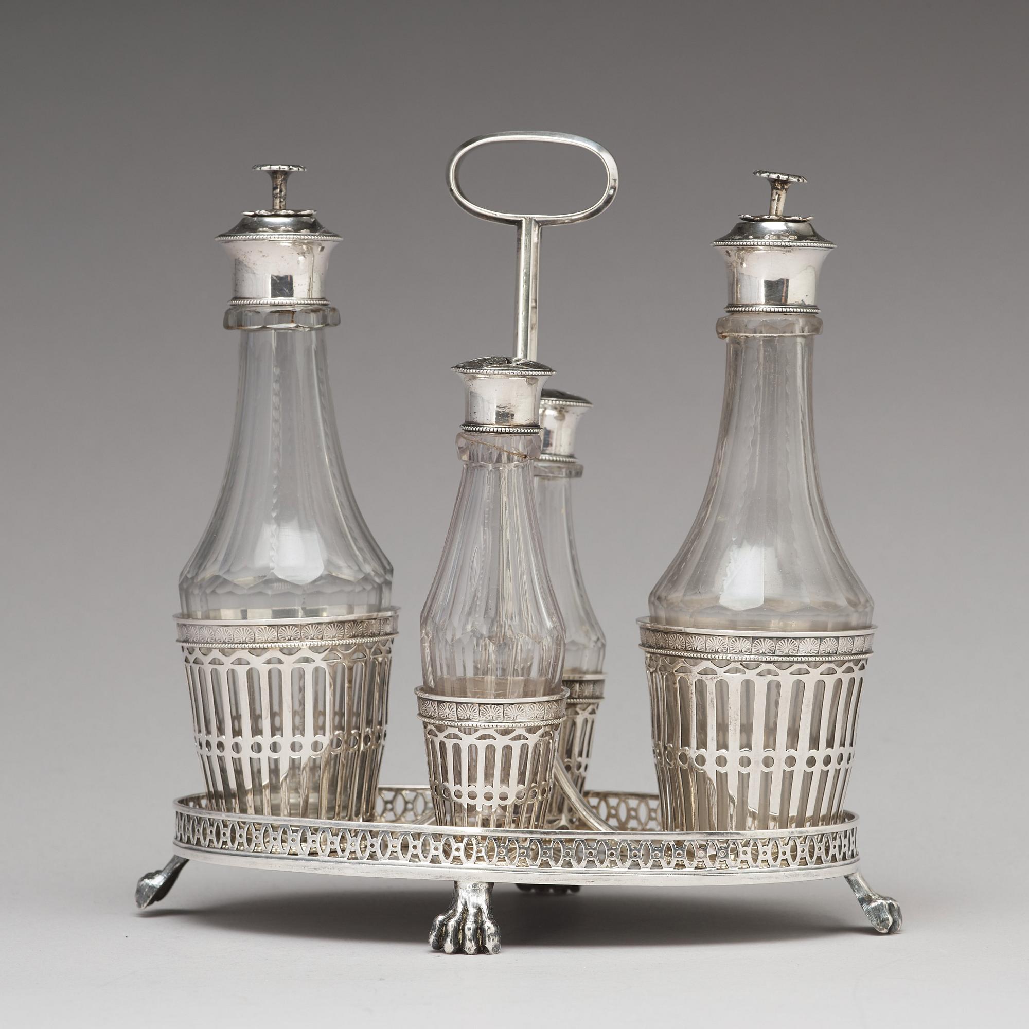Pehr Zethelius, bordsurtout, silver, Stockholm 1808. Sengustaviansk.