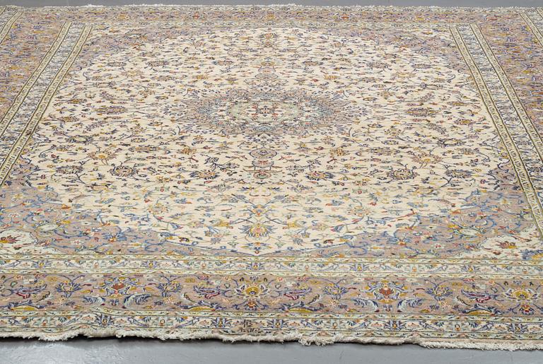 A CARPET, Kashan, signed, 385 x 295 cm.