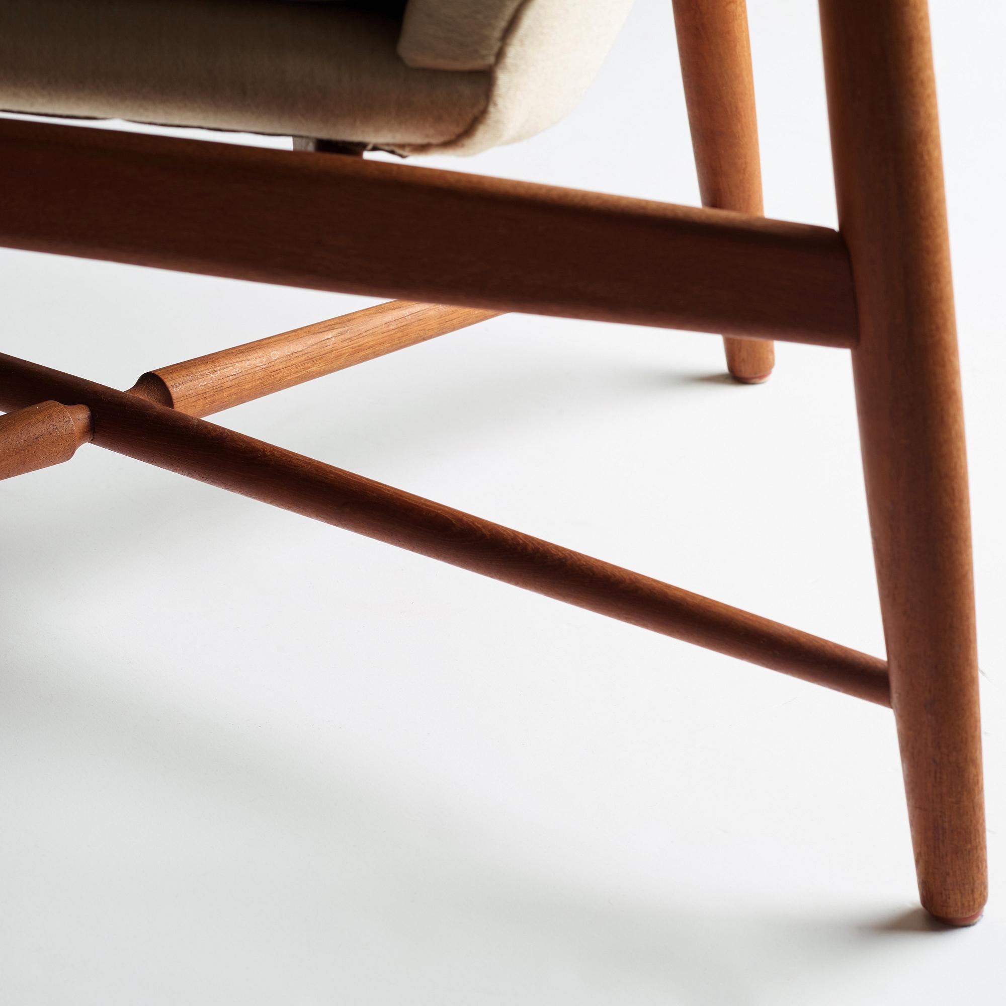 Finn Juhl, a pair of "Bo59" teak easy chairs, Bovirke Denmark, 1950-60's.