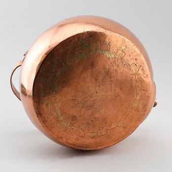 KAFFEKANNA, koppar, tidigt 1800-tal.