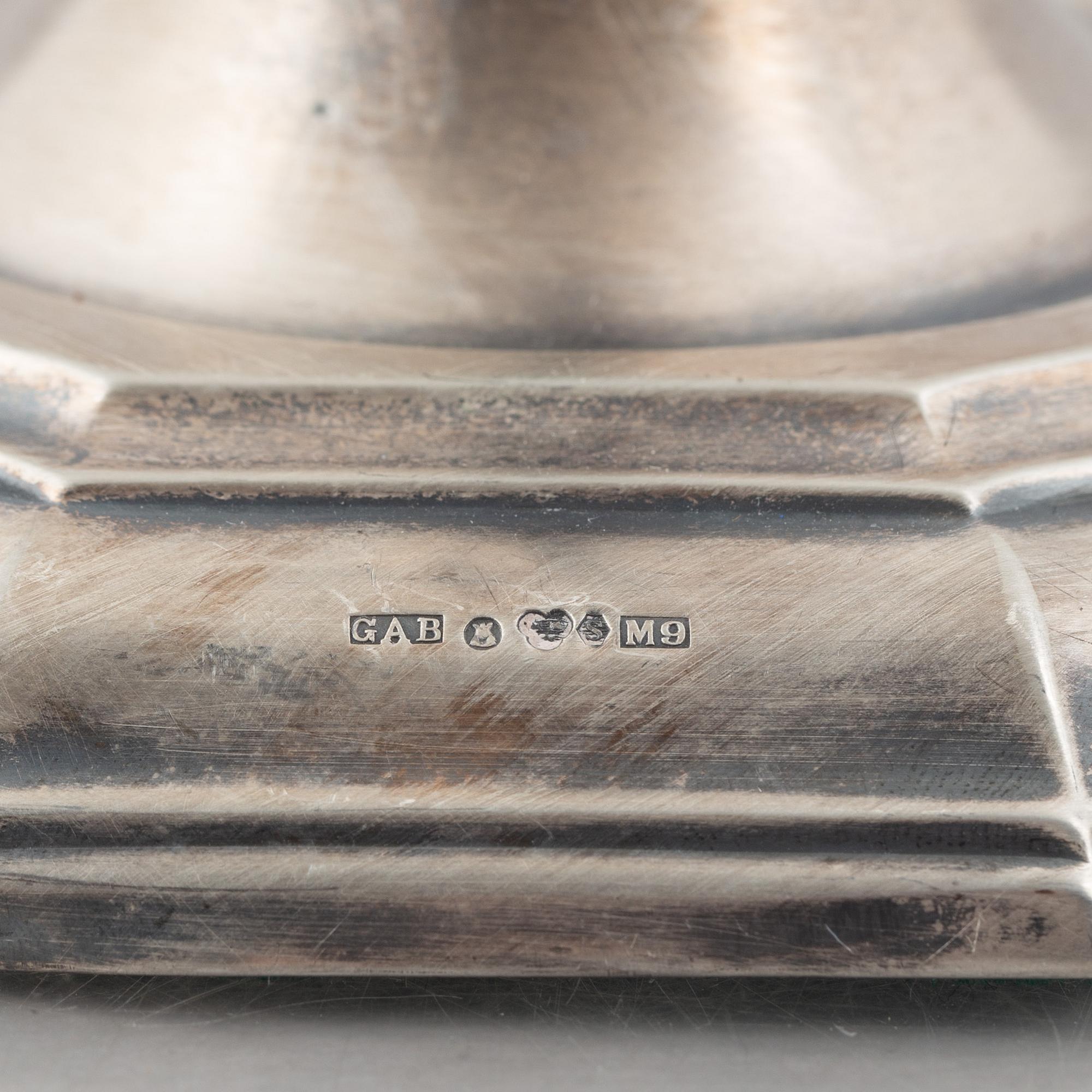 Two pairs of Swedish silver candlesticks, including Eric Löfman, MGAB, Uppsala 1979-1982.