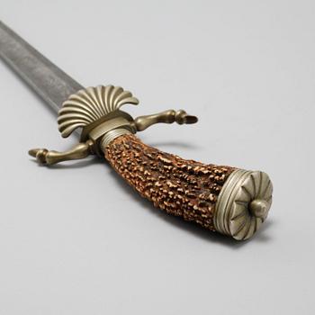 A hunting dagger, 19th century.