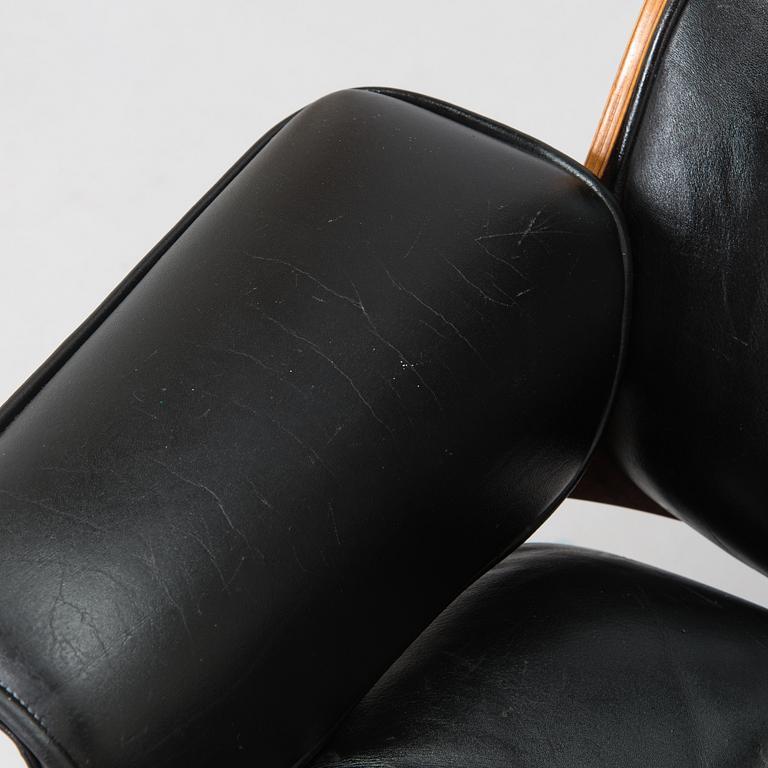 Charles and Ray Eames, a 1960s 'Lounge chair' and stool for Herman Miller.