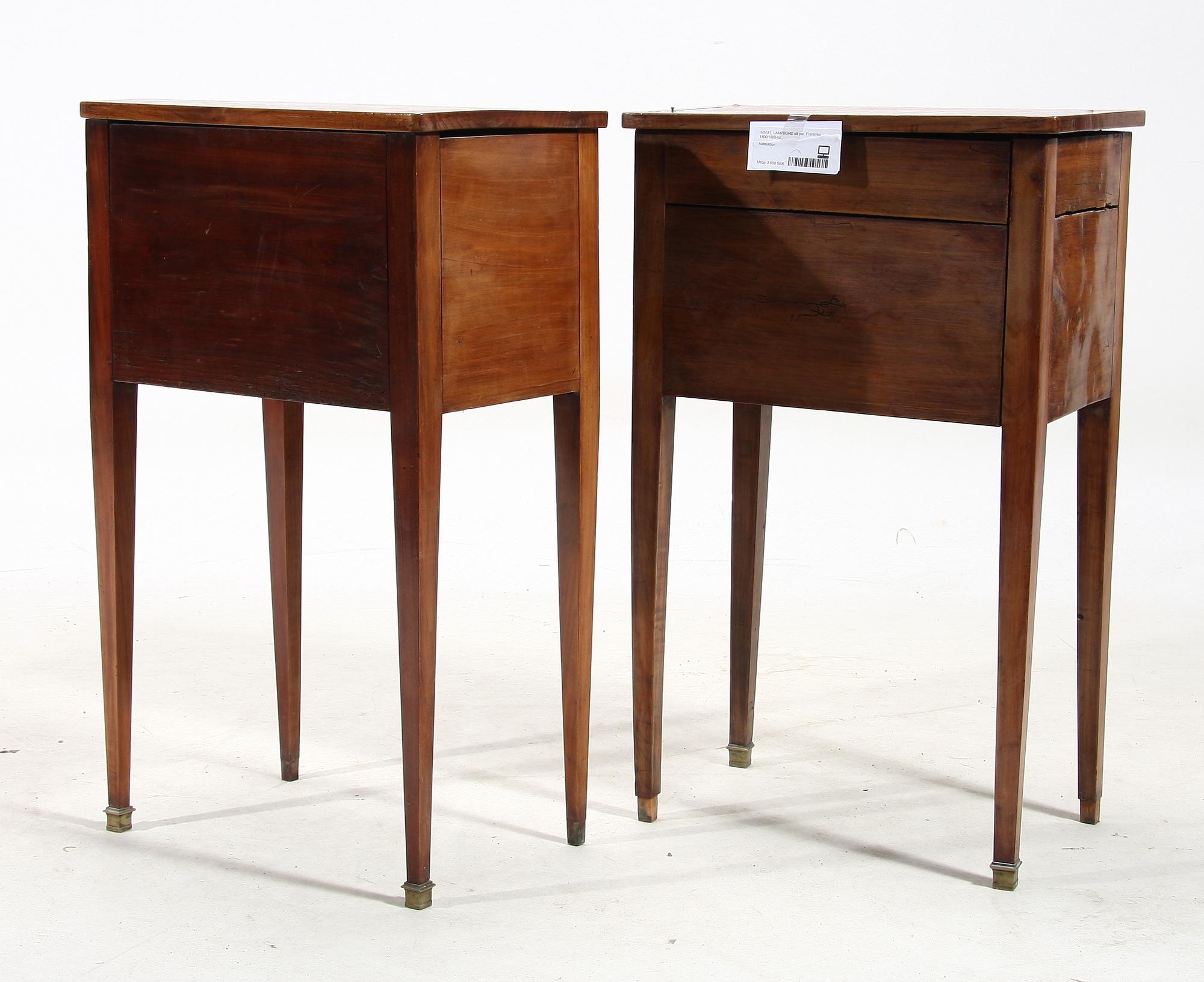 LAMPBORD ett par. Frankrike 1800/1900-tal.