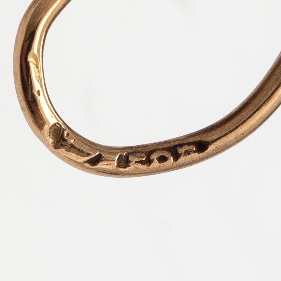 Örhängen, 14K guld och ametister.