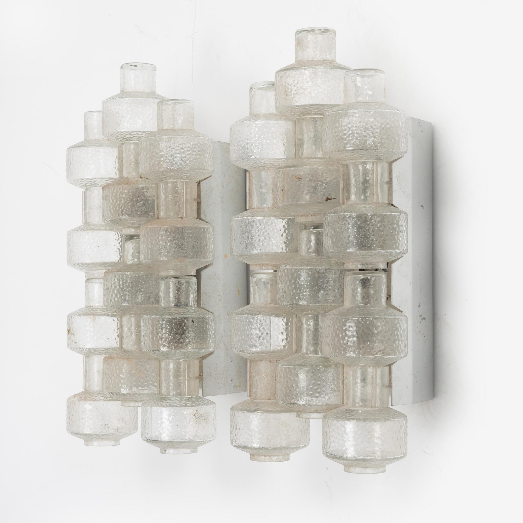 A pair of 'Festival' wall lights by Gert Nyström, Fagerhults Belysning, second half of the 20th century.