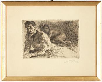 118A. ANDERS ZORN, Etsning, 1897, signerad med blyerts.