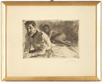 ANDERS ZORN, Etsning, 1897, signerad med blyerts.