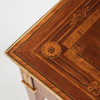 A Gustavian table by G Haupt (master in Stockholm 1770-1784), signed and dated 1781.