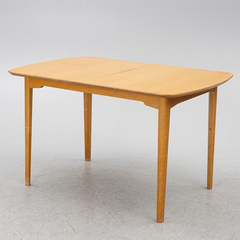 A dining table with six chairs, Sweden, 1940's.