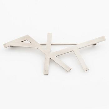 Wiwen Nilsson, monogram brooch, sterling silver, Lund 1946.