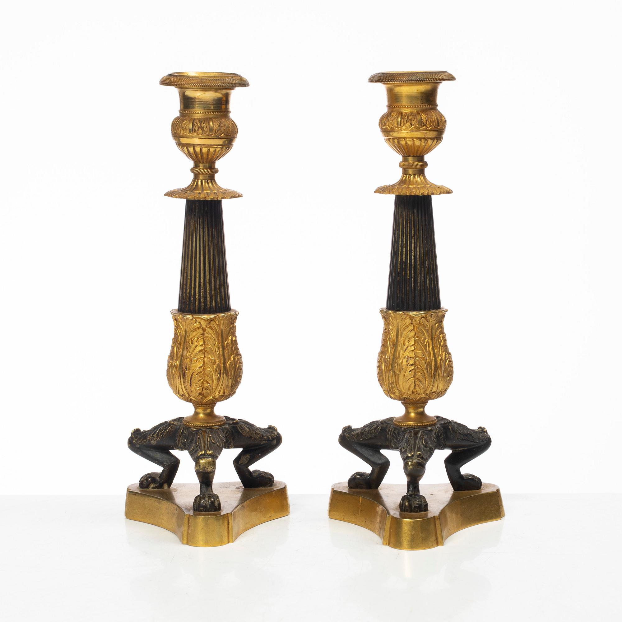 Ljusstakar, Empire, Frankrike, tidigt 1800-tal.