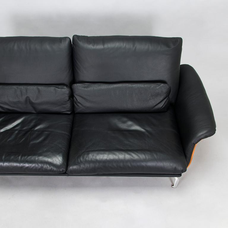 A leather sofa, Hjort Knudsen, Denmark, 21st Century.