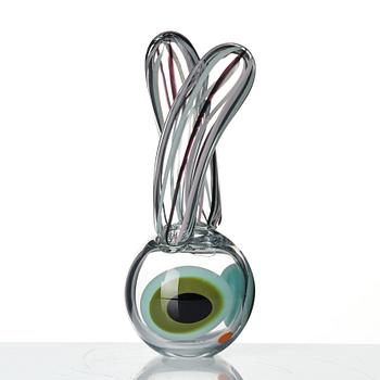 Frida Fjellman, skulptur/vas, ""Whats Up? Why Not"", Kosta Boda, lim. ed 100.