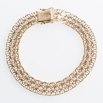 ARMBAND, 18K guld, x-länk.