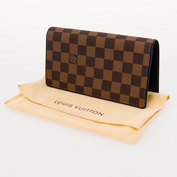 LOUIS VUITTON Damier Ebene Brazza Wallet.