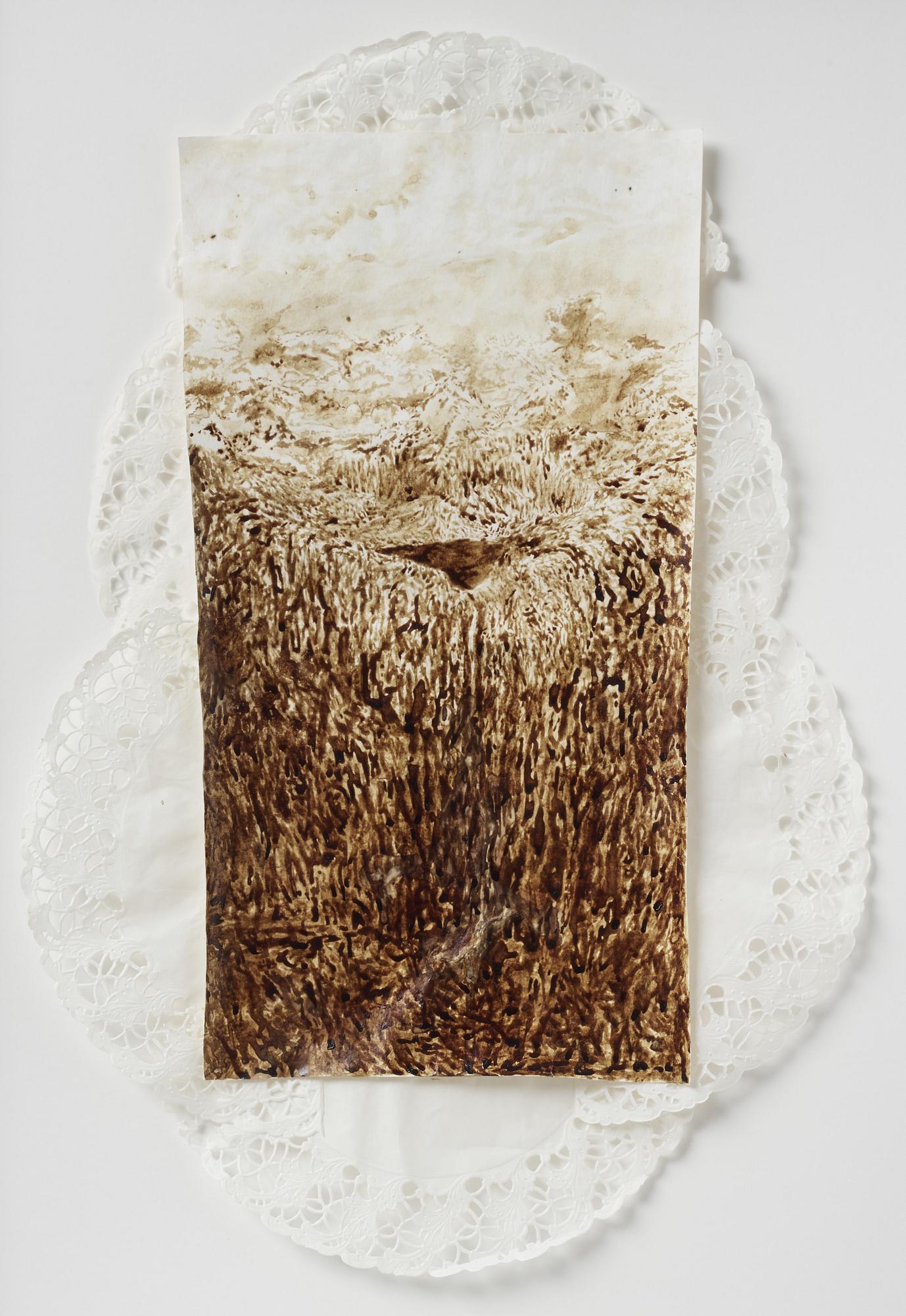 Viktor Rosdahl, signed and dated 2008 on verso. Blood on paper.