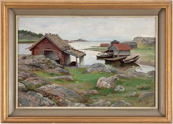 FANNY BRATE, oil on canvas, signed o dated 1900.