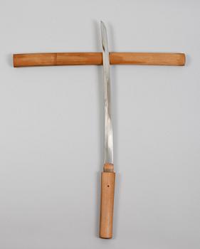 JAPANSKT SVÄRD, stål, sign Hizen kuni ju tadayoshi, period senare delen av Muromachi/ Momoyama (1392-1615).