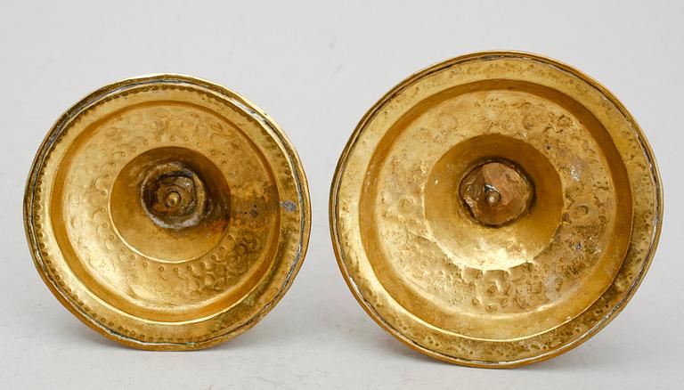 LJUSSTAKAR, 2 st, barockstil, 1800-tal.