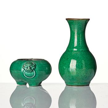 A group of four monochromes, Qing dynasty, 18/19th century.